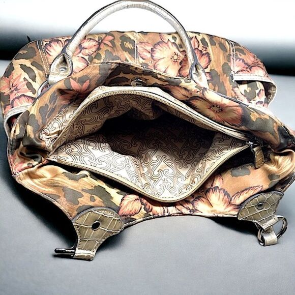 Sienna Ricchi l Double-Handle l Silky Animal Print l Leather l Purse, Satchel - Picture 7 of 15